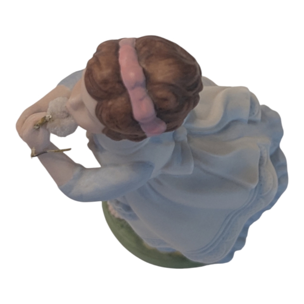 VTG 82 Avon Porcelain "Wishful Thoughts" Girl Figurine W Dandelion Hand-Painted - Picture 5 of 8